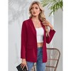 Clearlove Womens One Button Blazer Casual Open Front Long Sleeve Suit Jackets Business Work Office Blazers - 2 of 4