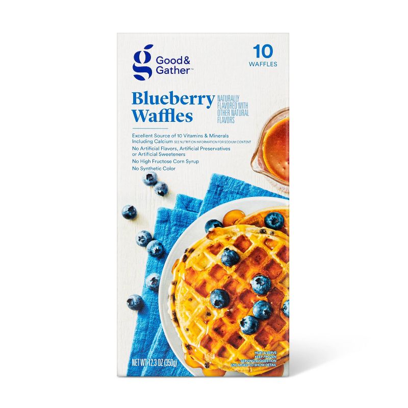 Frozen Blueberry Waffles - 10ct - Good &#38; Gather&#8482;, 1 of 5