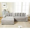 111'' Corduroy Oversized L-Shaped Sectional Sofas with Left Chaise Daybed, Armrests, 8 Throw Pillows and Easy Assembly - 4 of 4