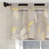 RLF Home 4" Top Tab High Quality Fabric Fall Vine Tab Valance for Windows 50" x 16" Gray - 4 of 4