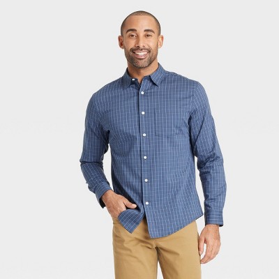 Men's Comfort Wear Long Sleeve Shirt - Goodfellow & Co™ Blue