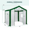 EAGLE PEAK 8 ' x 8 ' Portable Walk-in Greenhouse with Roll-up Zipper Entry Door and 3 Large Roll-Up Screen Windows - 3 of 4