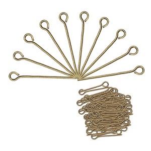 Unique Bargains DIY Craft Necklaces Bracelets Earrings Jewelry Making Iron 21 Gauge Eye Pins 500 Pcs - 1 of 4