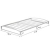 Homhougo 6 Inch Metal Platform Twin Size Bed Frame Low Profile with Sturdy Steel Slats Support White - 2 of 4