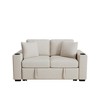 Pull-out Sofa Bed Loveseat Couch Chaise Lounge Sleeper Sofa Bed 2-seater Sofa Chair with Cup Holders & USB Ports - ModernLuxe - 4 of 4
