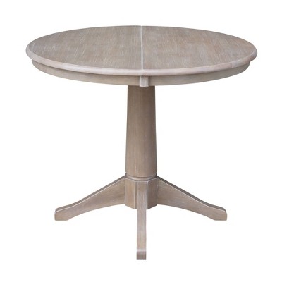 Cottage Charm 50.8" Round Wood Extendable Dining Table