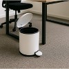 Home Mart Goods 10" Tall White Step Garbage Can with Removable Inner Bucket, Soft-Close Metal Waste Basket with Foot Pedal - 2 of 4