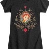Girls' - Fancy Nancy - Christmas Snowflake Fitted Short Sleeve Graphic T-Shirt - 2 of 4