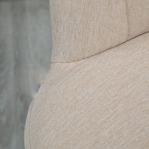 Resenkos Modern Upholstered Adjustable Barstools with Swivel Seat, Linen Touch Fabric, Steel Frame, Footrest, ‎Beige - 1 of 4