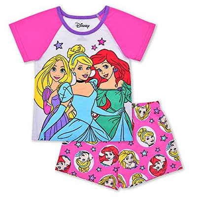 Disney Girl S Disney Princesses Ariel Rapunzel And Cinderella Graphic Printed Shirt And Shorts Bundle Set For Toddler Target