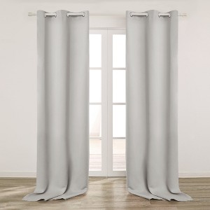 Deconovo Solid Thermal Room Darkening Curtain Panel – 42" Wide Extra-Long Lengths (108"/120") - 1 of 4
