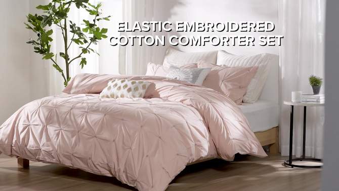 Masie Elastic Embroidered Comforter Set, 2 of 10, play video