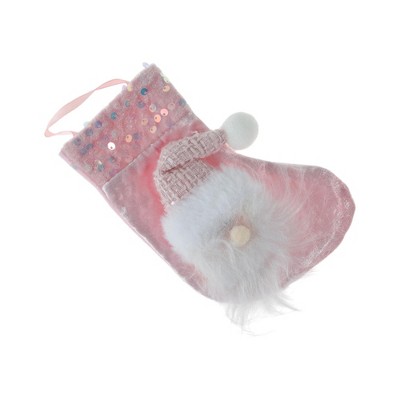 Unique Bargains Christmas Stockings Fabric Pink 7.09"x4.72" 1 Pc