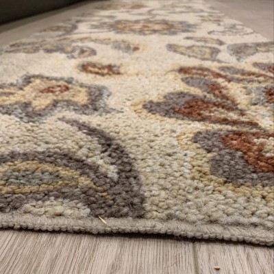 Maples 2'x7' Runner Floral Paisley Rug Beige : Target