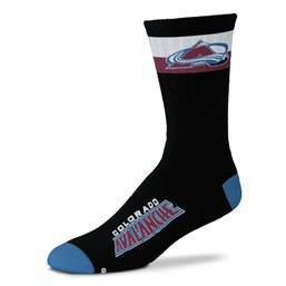 NHL Colorado Avalanche Men's La Raya Crew Socks - Black L