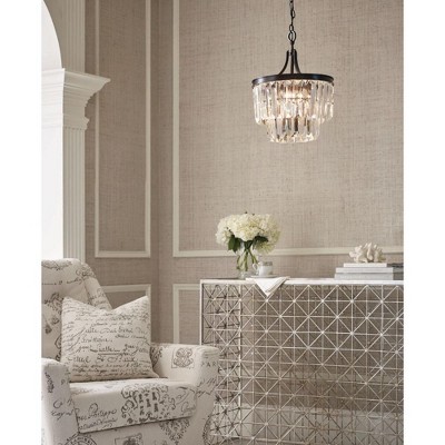 Glimmer Antique Bronze Crystal Semi-Flush Convertible Light