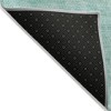 Teal Blue Aqua And Ivory Striped Washable Indoor Outdoor Area Rug - 4 of 4
