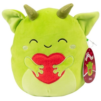 Squishmallows 8" Fitzy the Green Goblin w a Fuzzy Heart- Jazwares Valentine's Day Plush - Collectible Stuffed Animal Toy - Gift for Kids, Girls & Boys