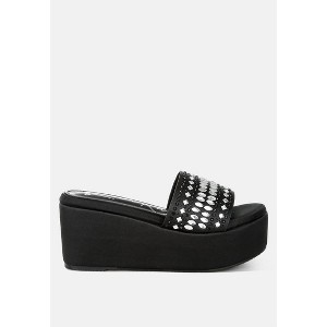 Batanga Diamante & Rhinestone Detail Stylish Flatforms - 1 of 4
