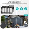 9×11 FT Outdoor Storage Shed with Triple Wide-Access Doors, All-Weather Utility Tool Shed with 4 Vents & Lockable Latch - 2 of 4