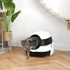 FONTOI Cute Foldable Cat Litter Box with Lid Enclosed Kitty Litter Boxes with High Sides, Air Freshener, Easy Clean, Black 20.5"* 16.3"*15" - 2 of 4