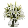 HomeStock Lily Silk Arrangement With Glass Vase - 2 of 2