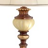 Kathy Ireland Hyde Park Vintage Rustic Floor Lamps with Glass Tray Tables 65" Tall Set of 2 Bronze Nightlight Beige Fabric Bell Shade for Living Room - 3 of 4