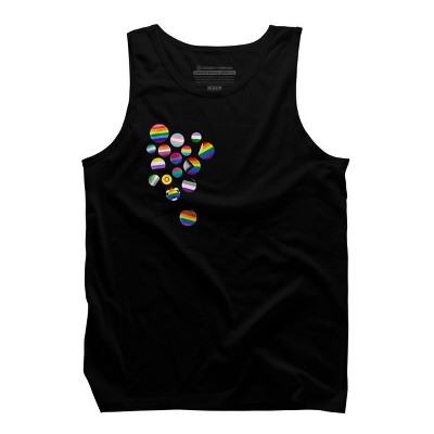 Adult Design By Humans Rainbow LBGTQIA+ Pride Badges By Roadhouse Tank Top