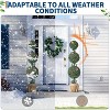 3 FT Artificial Double Ball Topiary Trees Artificial Plants Outdoor with Vines & Insects Decoration Topiary Trees for Home Offices Porch Decor, 2PCS - 4 of 4