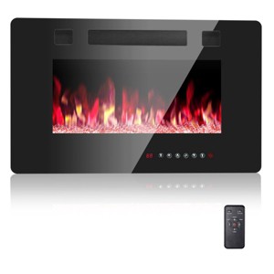 Kismile Ultra-Thin Electric Fireplace, Featuring Low-Noise Operation (Sleep Mode), Supports Built-In Or Wall-Mounted Installation - 1 of 4