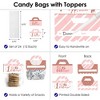 Big Dot of Happiness 1st Birthday Little Miss Onederful DIY Girl First Birthday Party Clear Goodie Favor Bag Labels Candy Bags with Toppers Set of 24 - 3 of 4