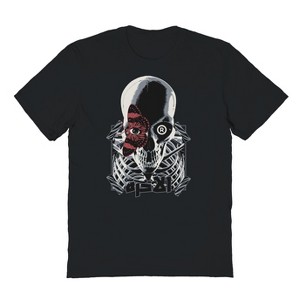 Rerun Island Men Skeleton With A Butterfly Eye Short Sleeve Graphic Cotton T-Shirt - 1 of 4