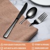 BRINJOY 20-Piece Black Stainless Steel Silverware Set - Square Cutlery Set for 4, Dishwasher Safe - 3 of 4