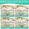 Kids Table and 4 Chairs Set, Height Adjustable Toddler Table and 4 Chair Set for Ages 2-10 for for Crafts and Study, Graffiti Desktop, Non-Slip Legs - 3 of 4