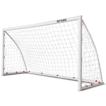 Net Playz High Strength Fast Setup PVC Backyard Soccer Goal - 8' x 3 x 4'