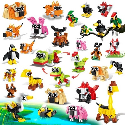 Insoon 30 Pack Party Favors for Easter Gift, 750PCS Animals Building Block Toy for Goodie Bag Stuffers, Classroom Student Prizes for Kids Ages 6+