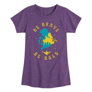 Girls' - Disney Princess - Be Brave Be Bold Jasmine Fitted Short Sleeve Graphic T-Shirt - 1 of 4