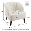 Christopher Knight Home Vieiras Contemporary Barrel Club Chair with Wooden Legs, 28" x 28" - 3 of 4