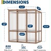 Wooden Greenhouses for Outdoors, Wooden Walk-in Green House with Cedar Frame, Greenhouse Kit with 6MM Thick Polycarbonate Panel - 3 of 4