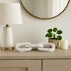 Elegant Carved Marble Chain Ornament Accent - Modern Home Decor Sculpture Inspired for Room, Living Room, and Office Decor - 1", White - 3 of 4