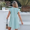 Women's Mint Green Eyelet Flutter Sleeve Dress - Cupshe - 4 of 4