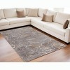 Ivory Brown and Taupe Abstract Power Loom Area Rug - 2 of 4