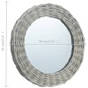vidaXL Mirror 27.6" Wicker - 4 of 4