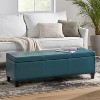 TiramisuBest Storage Ottoman Bench, Brown PU Entryway Bench, 51.25"L x 17.5"W x 16.25"H - 4 of 4