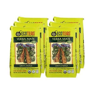 Ecoteas Organic Yerba Mate Unsmoked Green Energy Loose Tea - Case of 6/1 lb - 1 of 4