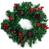 Okuna Outpost 12" Christmas Wreath - Artificial Pine Front Door Ornament Decoration - 3 of 4