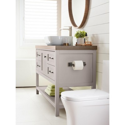 Oil-Rubbed Bronze Pivoting Double Post Toilet Paper Holder