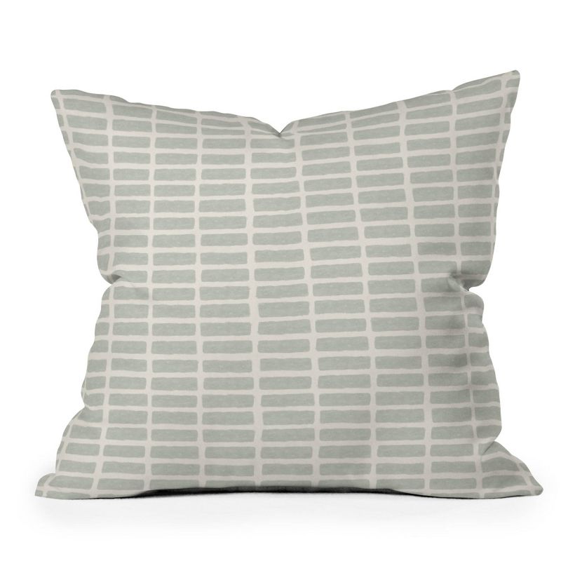 Little Arrow Design Co. Block Print Tile Outdoor Throw Pillow - Deny Designs, 1 of 5