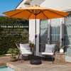 Best Choice Products 10ft Outdoor Steel Market Patio Umbrella w/ Crank, Tilt Push Button, 6 Ribs - 3 of 4