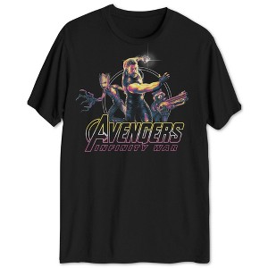 Hybrid Mens Avengers Infinity War Graphic T-Shirt, Black, Medium - 1 of 1